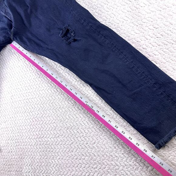 Levi's 501 XX Button Fly Jeans Mens‎ 33x28 Dark Wash Straight Fit Distressed - Picture 12 of 16